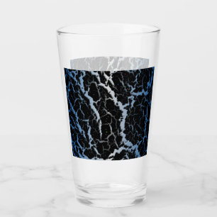 Gebarsten ruimte lava - Blauw/Wit Glas