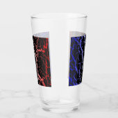 Gebarsten ruimte lava - Blauw/Wit/Rood Glas (Rechts)