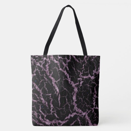 Gebarsten ruimte lava - Glitter roze Tote Bag (Voorkant)