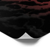 Gebarsten ruimte lava - Zwart/Rood/Goud Poster (Hoek)