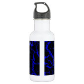 Gebarsten Space Lava - Blauw/Limoen Waterfles (Achterkant)