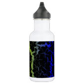 Gebarsten Space Lava - Blauw/Limoen Waterfles (Rechts)