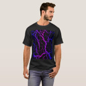 Gebarsten Space Lava - Blauw/Roze T-shirt (Voorkant volledig)
