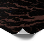 Gebarsten Space Lava - Bruin Poster (Hoek)