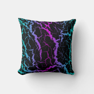 Gebarsten Space Lava - Cyaan/Roze Kussen