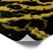 Gebarsten Space Lava - Goud Poster (Hoek)