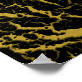 Gebarsten Space Lava - Goud Poster (Hoek)