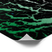 Gebarsten Space Lava - Groen/Wit/Rood Poster (Hoek)