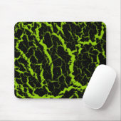 Gebarsten Space Lava - Lime Muismat (Met muis)