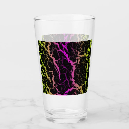 Gebarsten Space Lava - Limoen/Roze Glas (Voorkant)