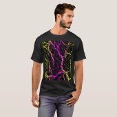 Gebarsten Space Lava - Limoen/Roze T-shirt (Voorkant volledig)