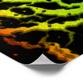 Gebarsten Space Lava - Regenboog RYGCB Poster (Hoek)