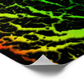 Gebarsten Space Lava - Regenboog RYGCB Poster (Hoek)