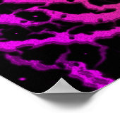 Gebarsten Space Lava - Roze/Oranje Poster (Hoek)