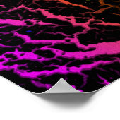 Gebarsten Space Lava - Roze/Oranje Poster (Hoek)