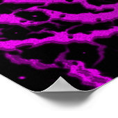 Gebarsten Space Lava - Roze/Paars Poster (Hoek)
