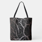 Gebarsten Space Lava - Wit/Bruin Tote Bag (Achterkant)