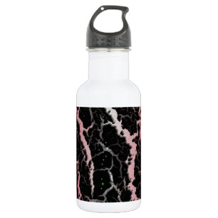 Gebarsten Space Lava - Wit/Koraal Waterfles