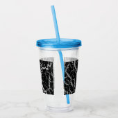 Gebarsten Space Lava - Wit/Zilver Acryl Drinkbeker (Links)