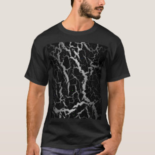 Gebarsten Space Lava - Wit/Zwart T-shirt