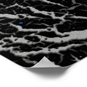 Gebarsten Space Lava - Zilver Poster (Hoek)