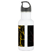 Gebarsten Space Lava - Zwart/Rood/Goud Waterfles (Achterkant)