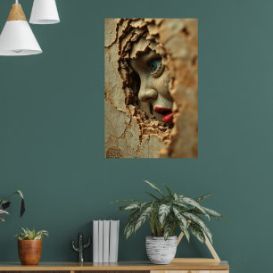 Gebarsten Stille Porselein Waarheid Gotische Poste Poster