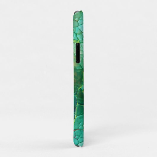 Gebarsten textuur in tinten groen en turquoise Case-Mate iPhone case (Achterkant/rechts)