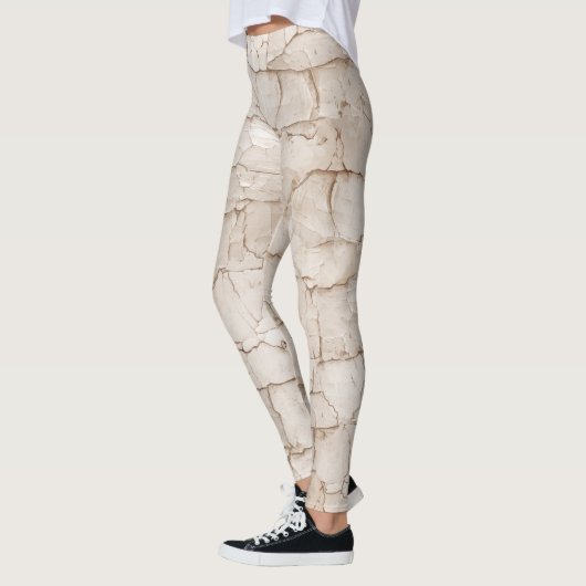 Gebarsten, verweerd marmer leggings (Links)
