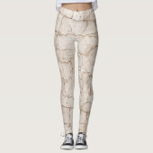 Gebarsten, verweerd marmer leggings (Voorkant)