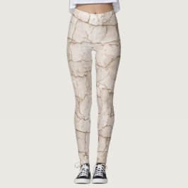 Gebarsten, verweerd marmer leggings