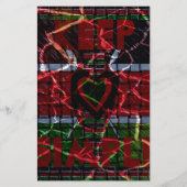 Gebarsten vlag: Houd het simpel - Keniaanse veerkr Briefpapier (Voorkant)