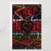 Gebarsten vlag: Houd het simpel - Keniaanse veerkr Briefpapier (Voorkant / Achterkant)