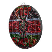 Gebarsten vlag: Houd het simpel - Keniaanse veerkr Dartbord (Voorkant Rechts)