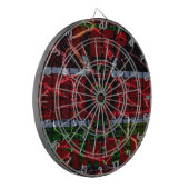 Gebarsten vlag: Houd het simpel - Keniaanse veerkr Dartbord (Voorkant Links)