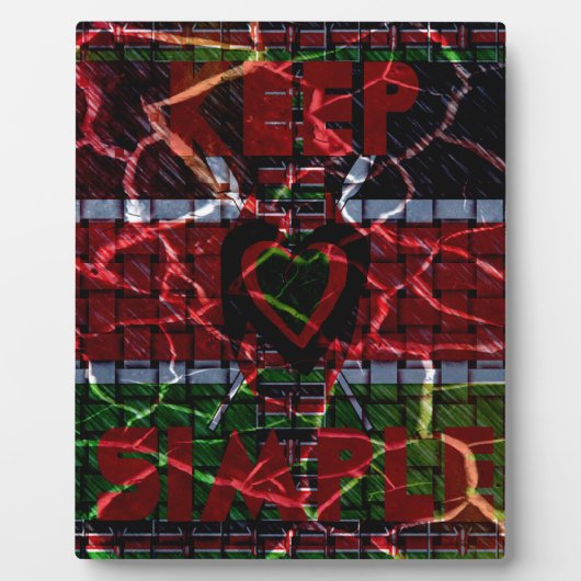 Gebarsten vlag: Houd het simpel - Keniaanse veerkr Fotoplaat (Voorkant)