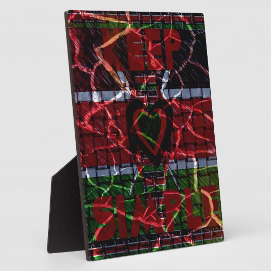 Gebarsten vlag: Houd het simpel - Keniaanse veerkr Fotoplaat (Zijkant)