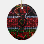 Gebarsten vlag: Houd het simpel - Keniaanse veerkr Keramisch Ornament (Links)