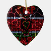 Gebarsten vlag: Houd het simpel - Keniaanse veerkr Keramisch Ornament (Rechts)