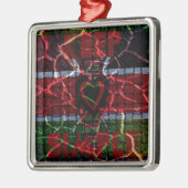 Gebarsten vlag: Houd het simpel - Keniaanse veerkr Metalen Ornament (Links)