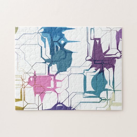 Gebarsten wand legpuzzel (Horizontaal)