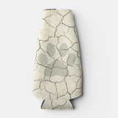 Gebarsten witte dierlijke poot print fles koeler (Voorkant)