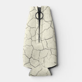 Gebarsten witte dierlijke poot print fles koeler (Achterkant)