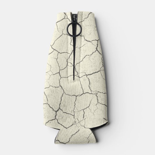 Gebarsten witte dierlijke poot print fles koeler (Achterkant)