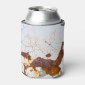 Gebarsten witte verf, roestige auto. blikjeskoeler (Blikje Voorkant)