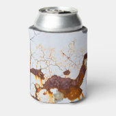 Gebarsten witte verf, roestige auto. blikjeskoeler (Blikje Achterkant)