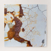 Gebarsten witte verf, roestige auto. legpuzzel (Horizontaal)