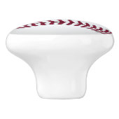 Gebaseballde Monogram Keramische Knop (Zijkant)