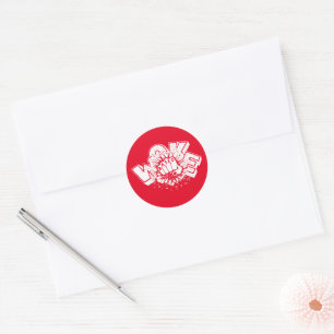 GEBASEERD RONDE STICKER