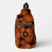 Gebasketbalde patroon sling bag (Voorkant)